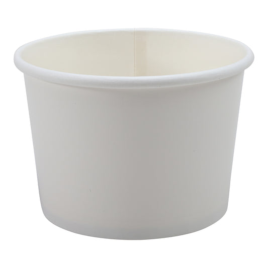 12oz Paper Food Soup Container Cups White Empress 500/cs