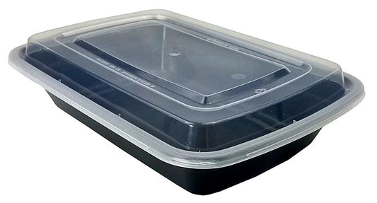 5x7 Rectangular Food Containers with Lids, 24 oz, Combo Pack 150/cs