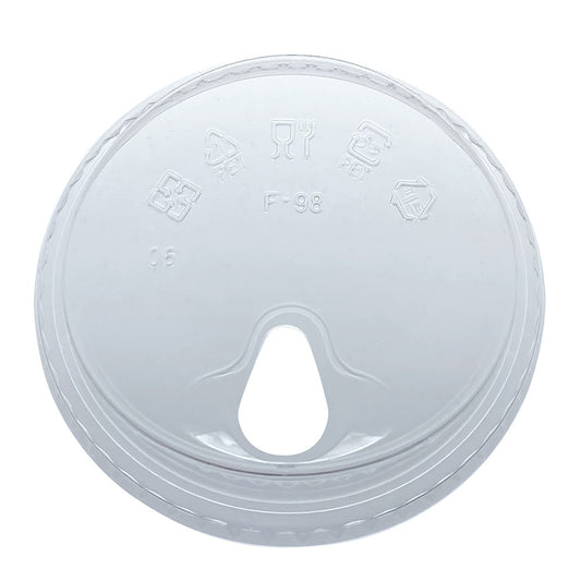 Empress PET Strawless Lid 98MM 4" Fits 12oz Squat - 24oz PET Cups 10 / 100 cs