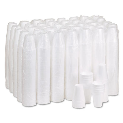10oz Foam Drink Cups Dart, White, 10J10, 1000/cs