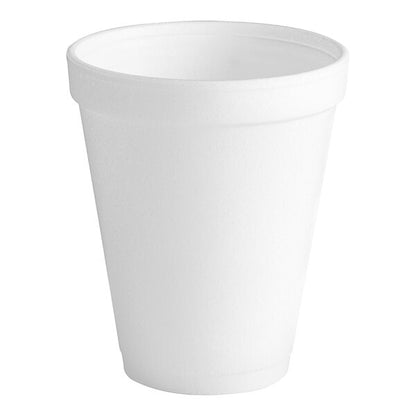 10oz Foam Drink Cups Dart, White, 10J10, 1000/cs