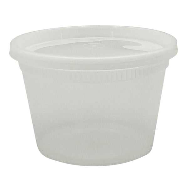 16oz Deli Containers with Lids Soup Cup Heavy Duty 240/cs
