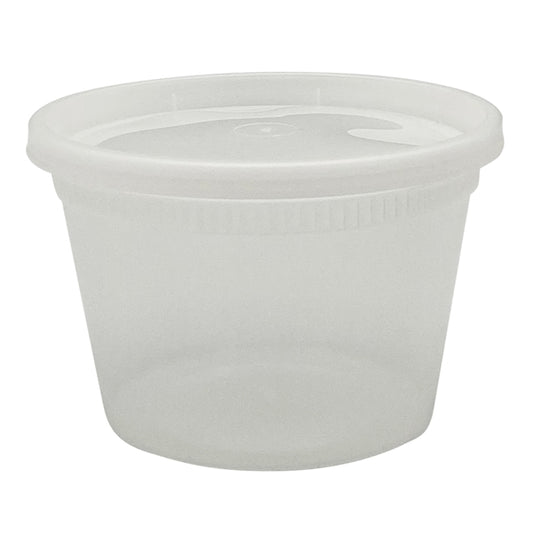 16oz Deli Containers with Lids Soup Cup Heavy Duty 240/cs