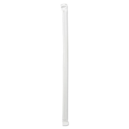 7.625 inch Empress Jumbo Flex Straw Paper Wrapped White Boxed 25 / 400 cs