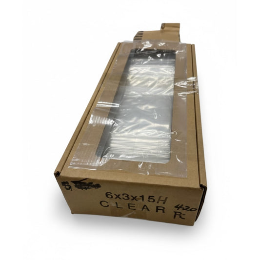 6x3x15 Clear Bags, 420/cs