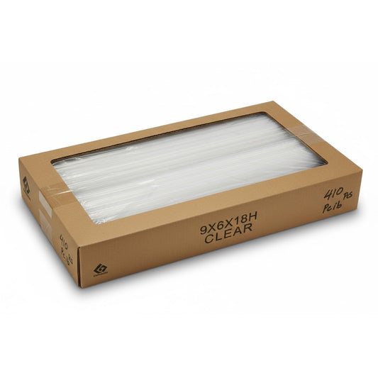 9x6x18 Clear Bags, 410/cs