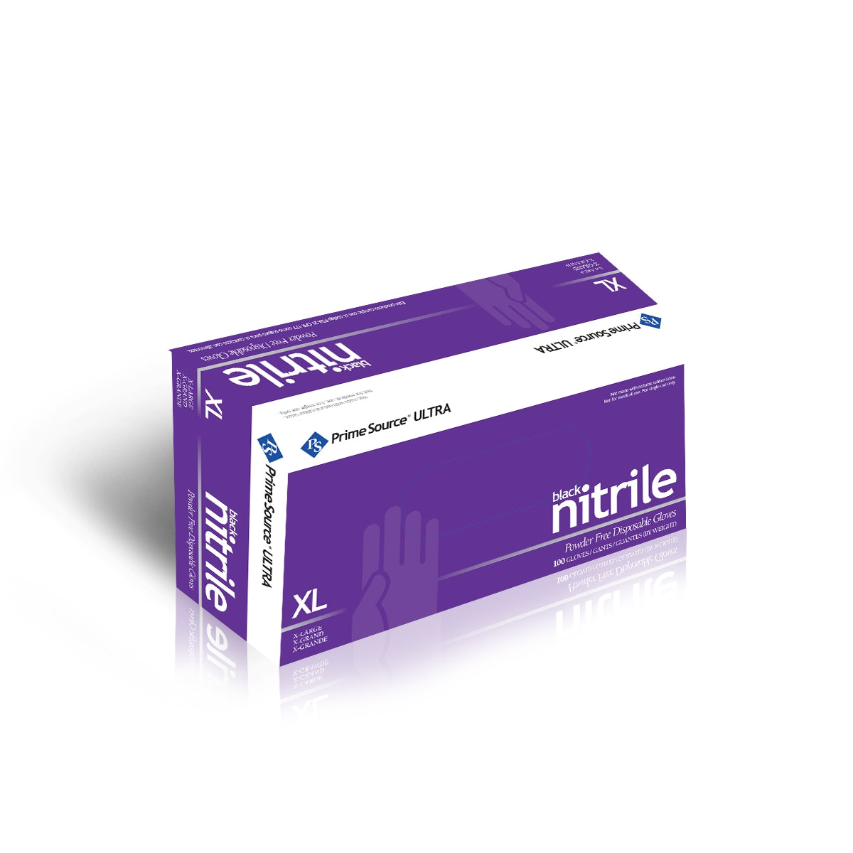 Prime Source Nitrile Gloves, Black, X-Large, 1000/cs