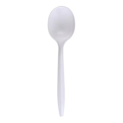 Medium Weight Empress Soup spoon Polypro White Dense Pack 1000 / cs