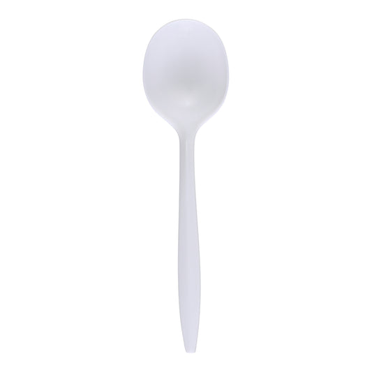 Empress Medium Weight Soupspoon Polypro White Wrapped Dense Pack 1000/cs