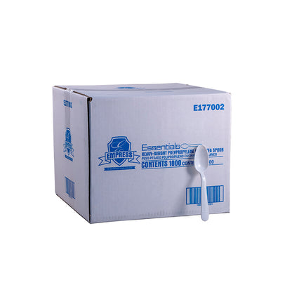 Heavyweight Teaspoon Polypro White Dense Pack Empress, 1000/cs