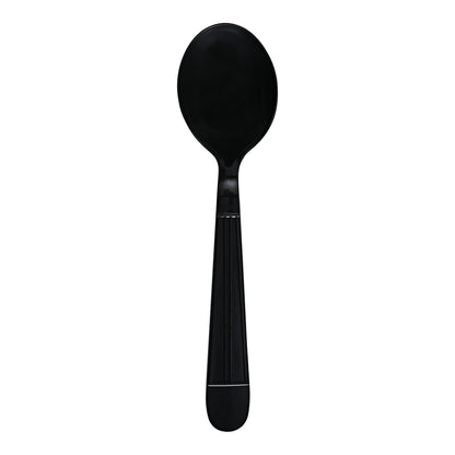 Heavy Weight Soup Spoon Polypro, Black, Dense Pack, Empress, 1000/cs