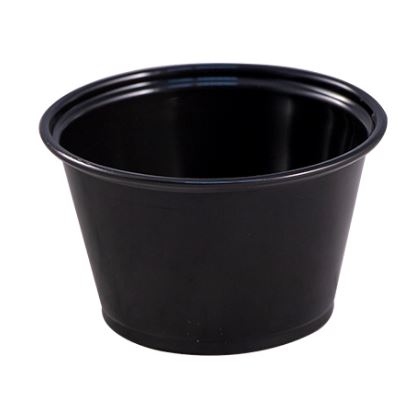 4oz Plastic Portion Cups Black Empress 2500/cs