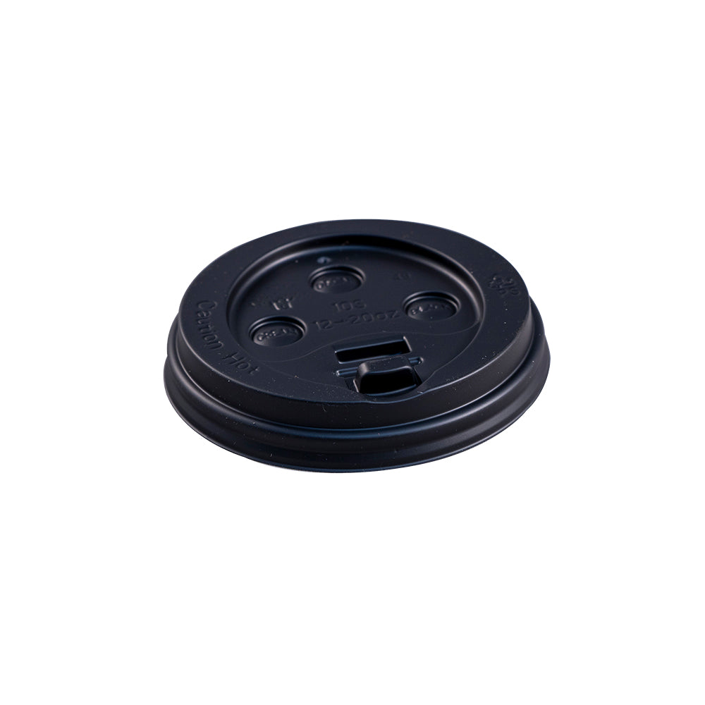 10-20oz Dome Lid for Paper Hot Cups Black 90 mm Rim Empress 1000/cs