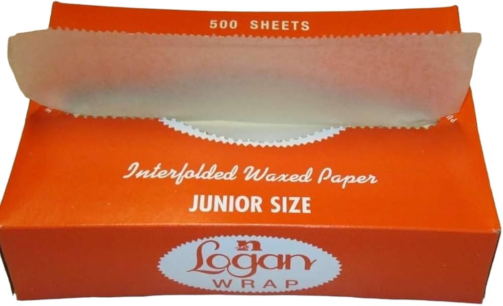 8x10.75 Norpak Logan Wrap Junior Deli Wax Paper Interfolded 500/box, 12 boxes/cs