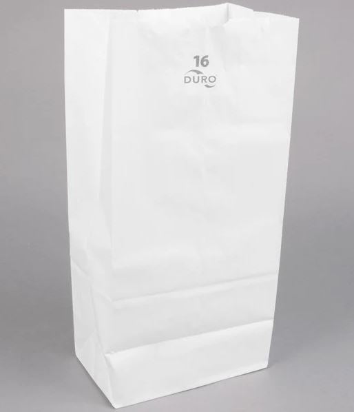 16# Duro Standard 40# Basis SOS Bag 7.75x4.81x16 White 500/cs