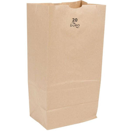 #20 Duro Dubl Life 40# Basis SOS Bag 8.25x5.31x16.13 Kraft 500/cs