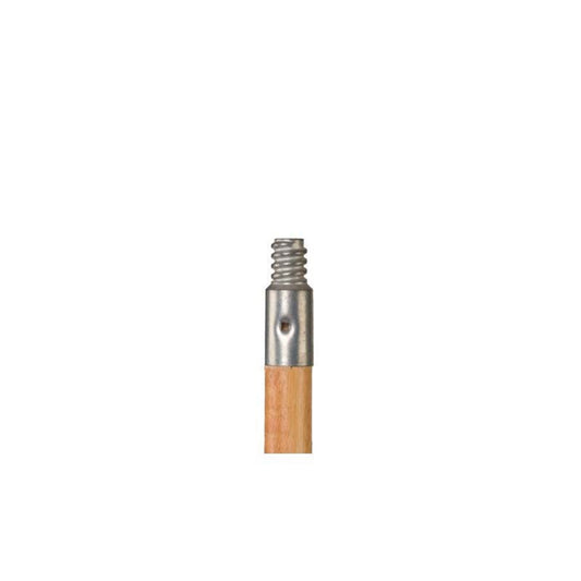 Rubbermaid Wood Broom Handle w/ Metal Tip 60", 0.94" Diameter, Laquered 1 / ea