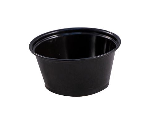 3.25oz Plastic Portion Cups Black Empress 2500/cs