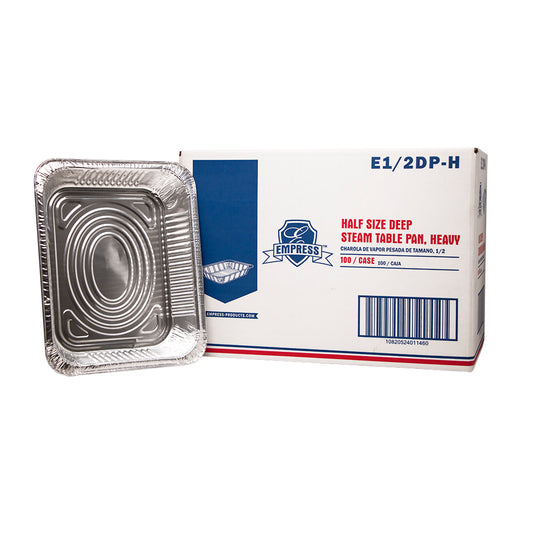 1/2 Size Deep Steam Table Pan Heavy Duty 12.8x10.43x2.48 100/cs