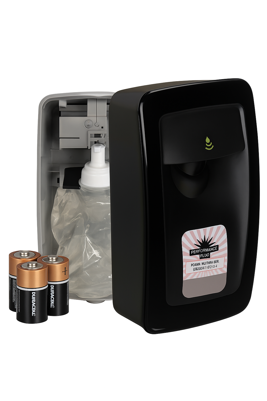 Performance Plus No Touch M-Fit Dispenser 018 Black / Black, Plastic 1/ea