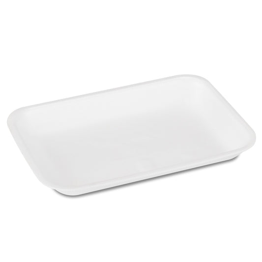 510202 2S TRAY FOAM PS 8.3X5.79X0.51 WHITE POLY BAG 500/CS
