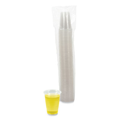 Translucent Plastic Cold Cups, 7 oz, Polypropylene, 100 Cups/Sleeve, 25 Sleeves/Carton