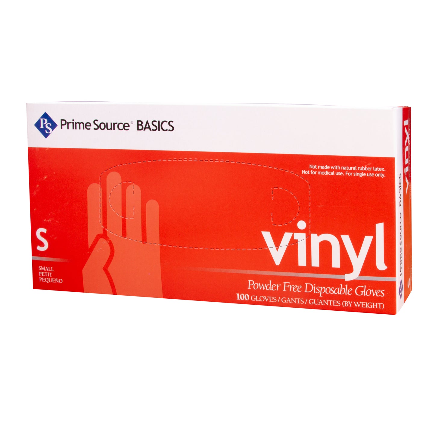 Prime Source Basics Vinyl Powder Free Glove, Clear, Small 1000/cs