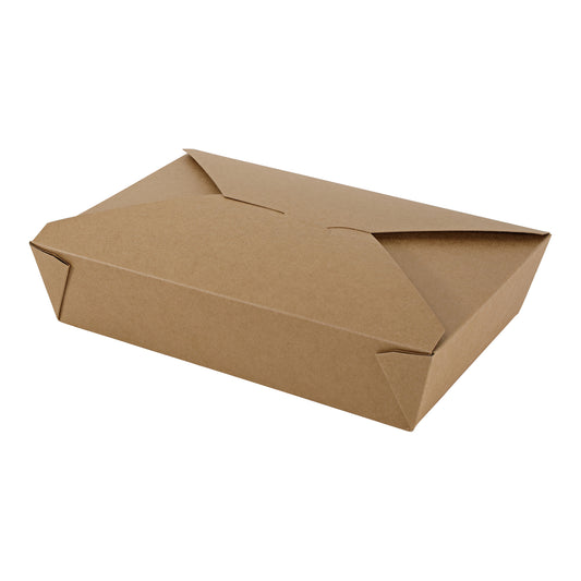 7.75x5.5x1.875 Empress #2 Kraft Folded Takeout Box 200 / cs