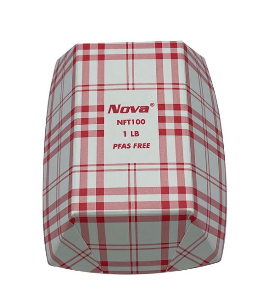 1lb Red Plaid Food Tray PFAS Free 1000/cs