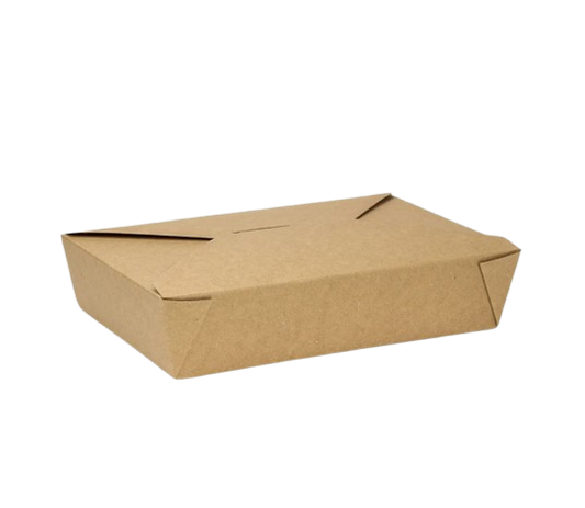 #3 Kraft Folded Takeout Box 7.75x5.5x2.5 Empress 200/cs