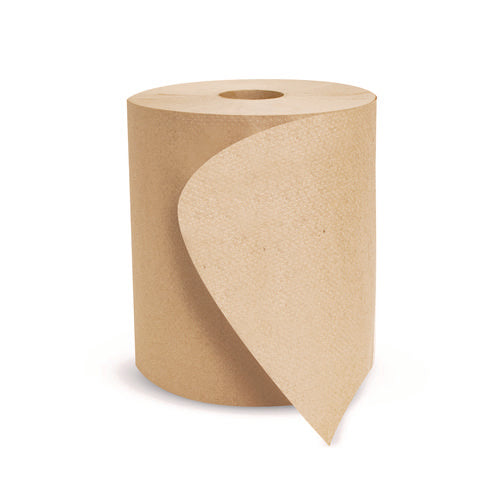 8x800 Boardwalk Green Universal Roll Towels, 1-Ply, Natural, 6/cs