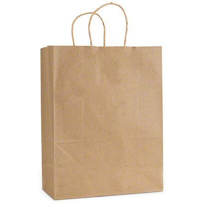 60# IBS Reddi-2-Go Twist Handle Paper Bag 10x5x13 Kraft 250/cs