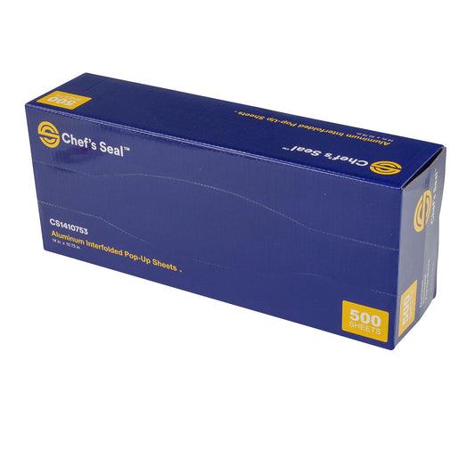 14x10.75 Chef's Seal Aluminum Foil Pop-Up Sheets, Silver, 6/500/cs