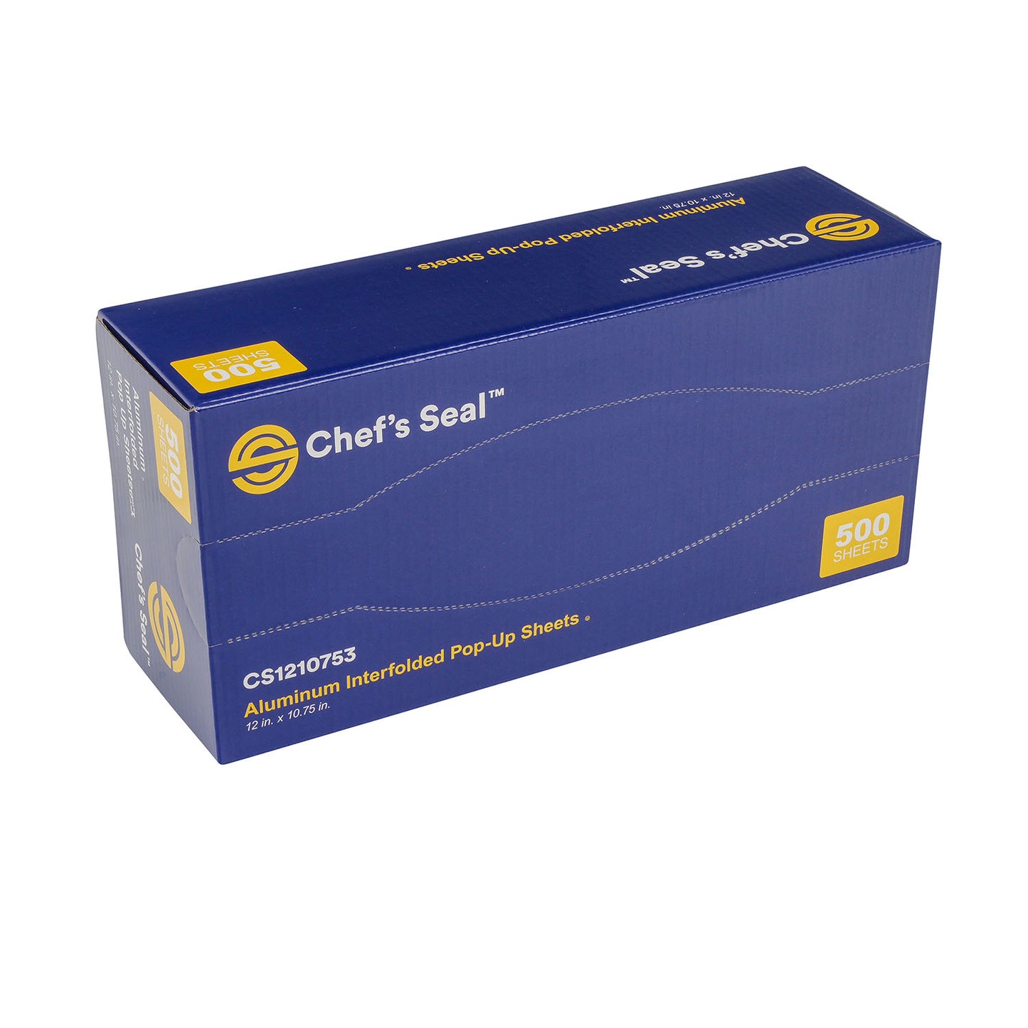 12x10.75 Inch Chef's Seal Aluminum Foil Pop Up Sheet, Silver, 500/box, 6 Box/cs