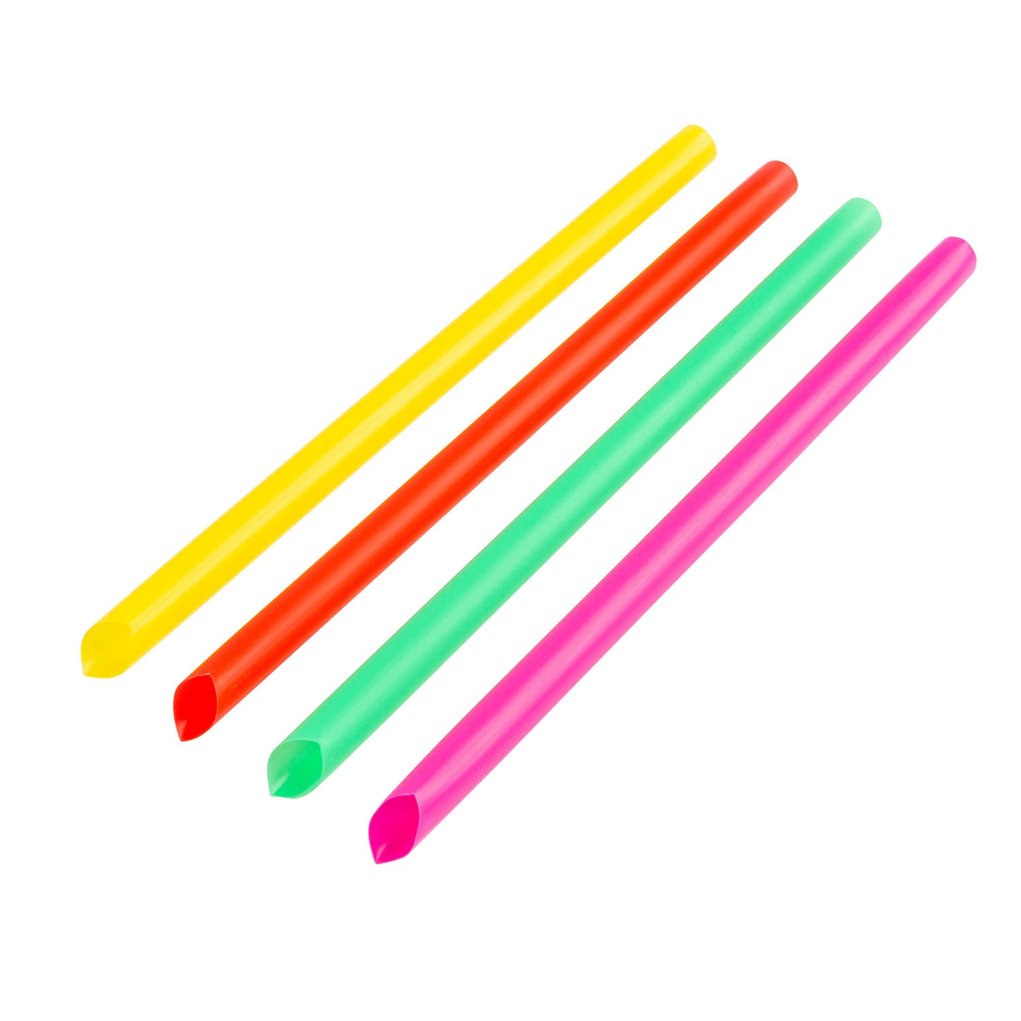 Jovials Unwrapped Boba Diagonal Cut Straw, Neon, 8" 6/175/CS
