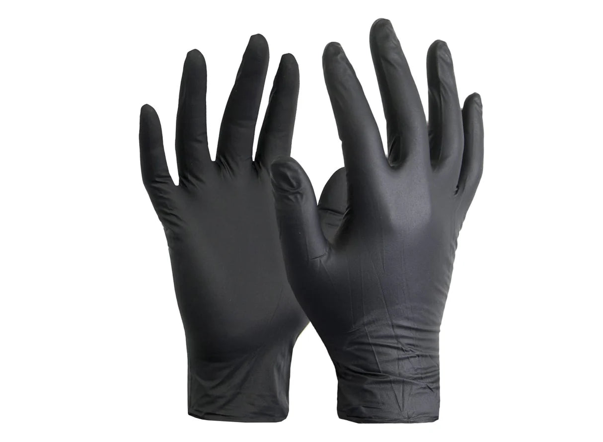 Nitrile Gloves Medium Black Ambitex 1000/cs