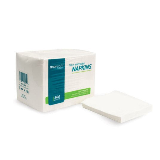 11.5x11.5 Morsoft Lunch Napkin White 1-Ply 6000/cs