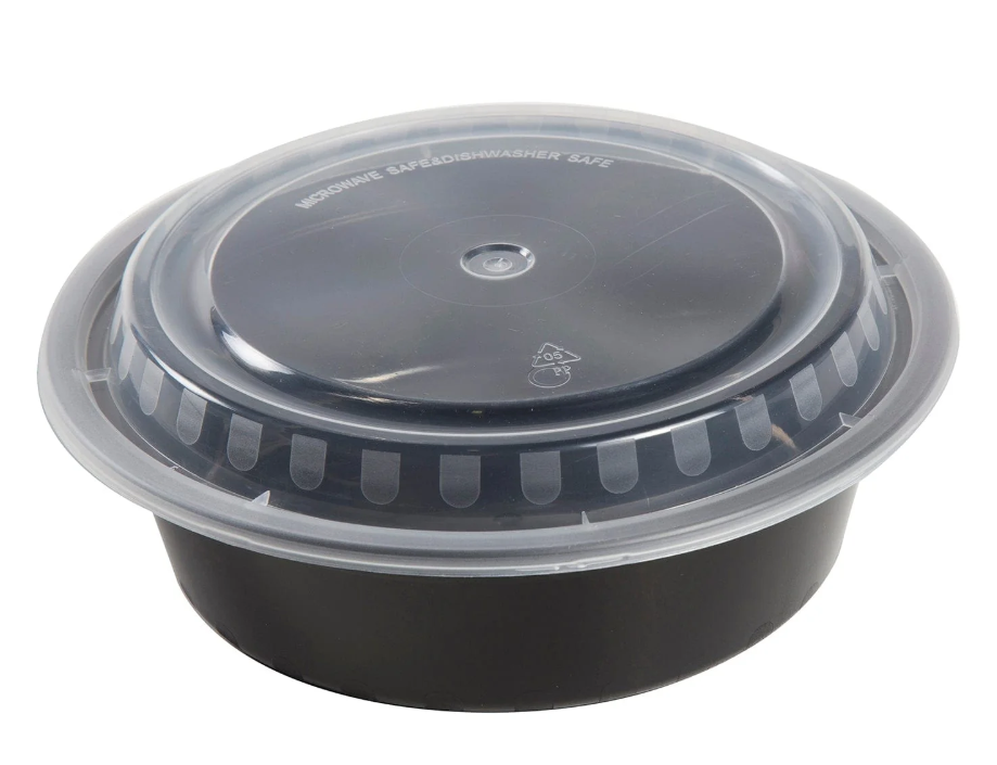 32oz Round Containers with Lids, 150/cs