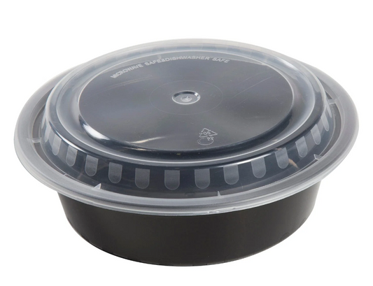 32oz Round Containers with Lids, 150/cs