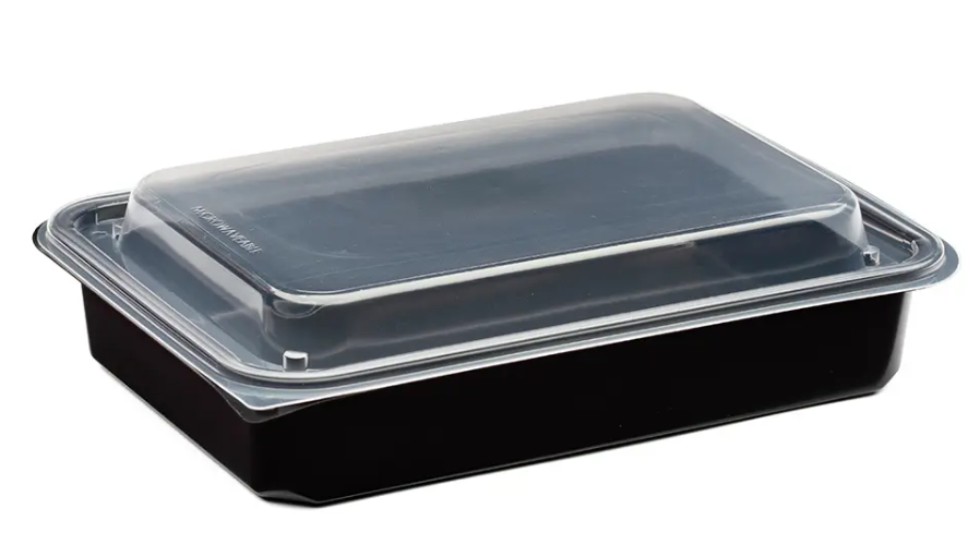 28oz Rectangular Food Containers 6x8 with Lids, Combo Pack 150/cs