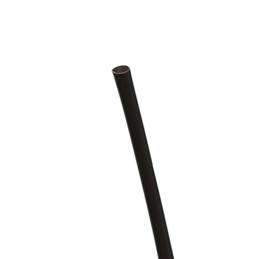 Empress Jumbo Straw Unwrapped 7.75" Black Boxed 10 boxes of 500