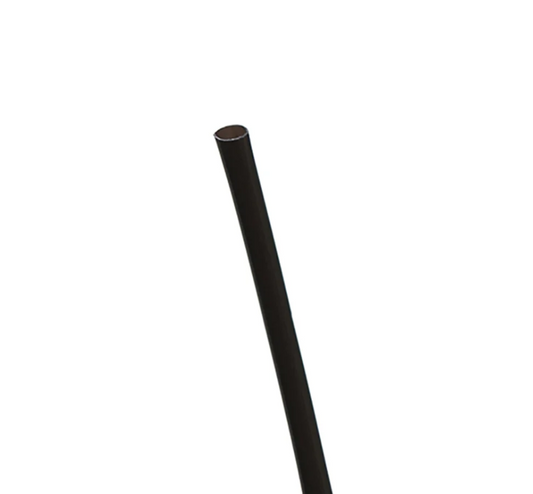 Empress Jumbo Straw Unwrapped 7.75" Black Boxed 10 boxes of 500