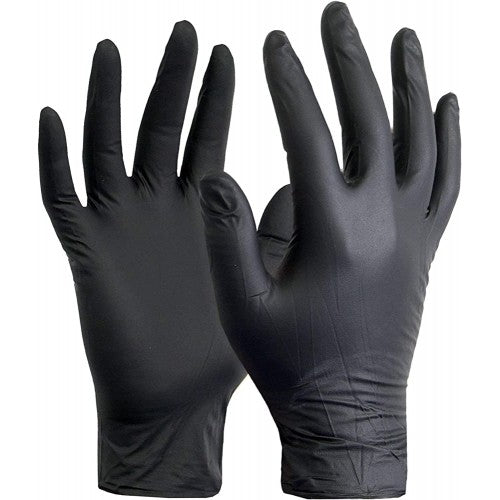 Medium Nitrile Gloves, Black, Powder Free, Prime Source, 1000/cs