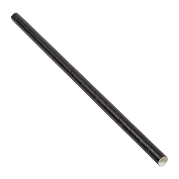 Empress Earth 7.75" Black Jumbo Paper Straws Wrapped 4 / 500 cs