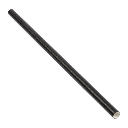 Empress Earth 7.75" Black Jumbo Paper Straws Wrapped 4 / 500 cs