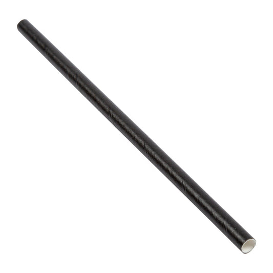 Empress Earth 7.75" Black Jumbo Paper Straws Wrapped 4 / 500 cs