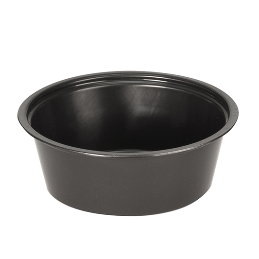 1.5oz Plastic Portion Cups Black Empress 2500/cs