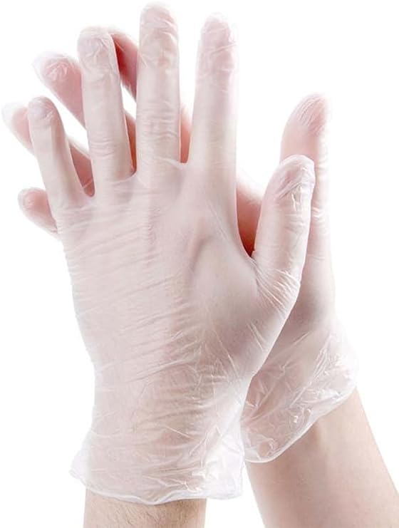 Embossed Polyethylene Disposable Gloves, Large, Powder-Free, Clear, 500/Box, 4 Boxes/cs