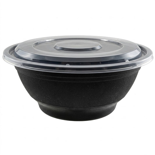 36oz Round Bowls with Lids, 150/cs